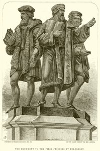 Monumentet over de første trykkerier i Frankfort af English School
