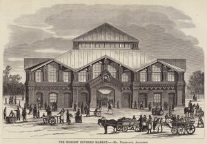 Moskvas overdækkede marked (gravering) af English School