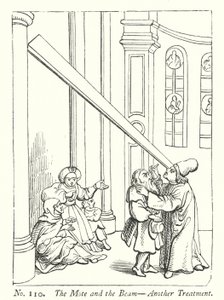 Der Splitter und der Balken (Gravur)