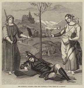 Nationalgalleriet, New Raphael, The Vision of a Knight (gravering) af English School
