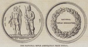 The National Rifle Association Prize-medalje (gravering) af English School