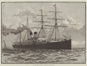 Det nye franske atlantiske dampskib La Bourgogne af English School