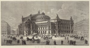 Det nye store operahus i Paris (gravering) af English School