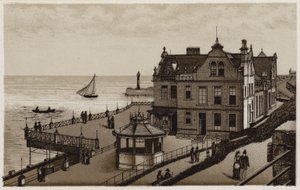 The New Saloon, Whitby (litografi) af English School
