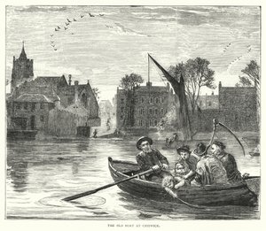 Den gamle båd ved Chiswick (gravering) af English School