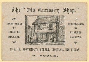 The Old Curiosity Shop, Portsmouth Street, Lincolns Inn Fields, London; Poole affaldspapirforhandler af English School