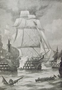 Åbningen af slaget ved Trafalgar af English School