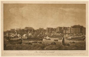 The Palace of Whitehall, 1683 af English School