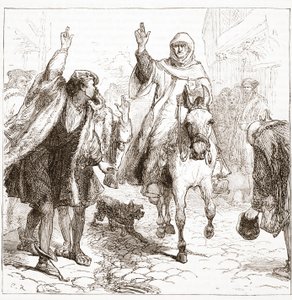 Den pavelige nuncio Chieregato i Nürnberg, illustration fra The History of Protestantism af James Aitken Wylie (1808-1890), pub. 1878 af English School