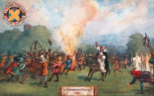 Der Bauernaufstand 1381, St. Albans Festzug 1907 von English School