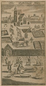 Pestelencen 1665 af English School