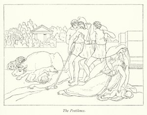 Pestilensen (litho) af English School