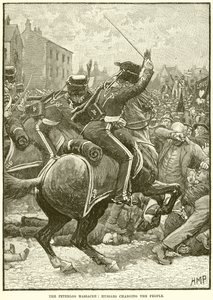 Peterloo-massakren: Husarer anklager folket af English School