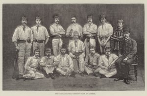 Philadelphia Cricket Team i London (gravering) af English School