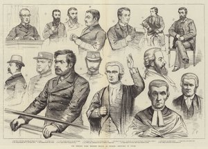 Phoenix Park Murder Trials i Dublin, skitser i retten af English School