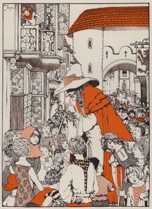 The Pied Piper (farvelitografi) af English School