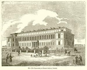 Pinacothek, eller Billedgalleriet, München af English School