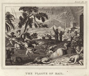 Die Plage des Hagels von English School