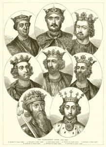 Plantagenet Kings. (1154--1399) af English School