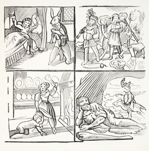 The Pleasant History of Jack Horner, illustration fra Chap-books of the Eighteenth Century af John Ashton, pub. 1882 af English School