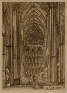 Poets Corner i Westminster Abbey af English School