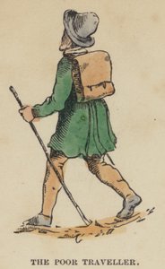Den fattige rejsende (farvet indgravering) af English School