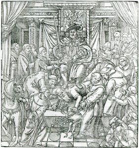 Paven undertrykt af kong Henrik VIII, 1534 af English School