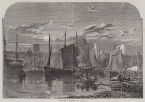 Der Hafen von Dieppe (Stich) von English School