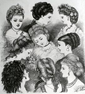Den nuværende mode i hår, 1870 af English School