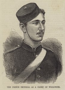 The Prince Imperial som kadet af Woolwich (gravering) af English School