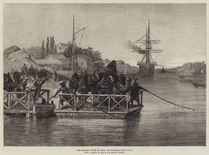 Prinsens rute til Indien, El Kantara, Suez-kanalen (gravering) af English School