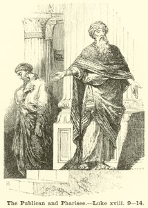 Tolderen og farisæeren, Lukas, xviii, 9, 14 af English School