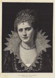 The Queen of the Masque (gravering) af English School