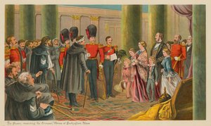 Dronningen modtager Krim-heltene i Buckingham Palace af English School