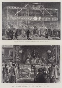 Dronningens jubilæum i det fjerne østen af Asien (gravering) af English School