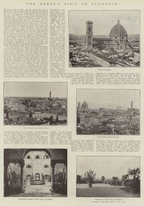 Dronningens besøg i Firenze (gravering) af English School