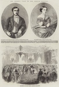 Dronningens besøg på den franske ambassade (gravering) af English School