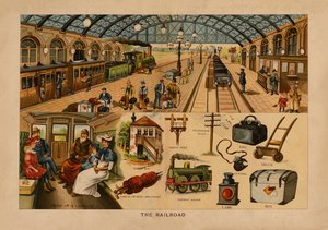 The Railroad (farvelitografi) af English School