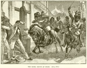Die rebellischen Sepoys in Delhi