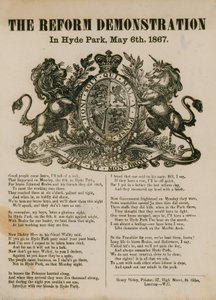 Reformdemonstrationen i Hyde Park, 6. maj 1867 af English School