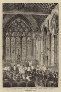 Det restaurerede kapel af St Etheldreda (Ely Chapel) Holborn (gravering) af English School