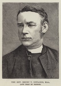 Pastor Henry T Edwards, MA, afdøde dekan af Bangor (gravering) af English School