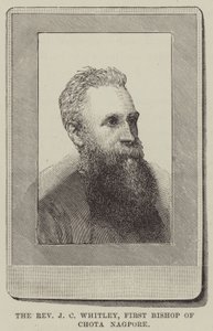 Pastor J C Whitley, første biskop af Chota Nagpore (gravering) af English School