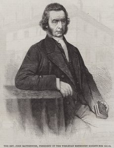 Pastor John Rattenbury, præsident for Wesleyan Methodist Society for 1861-62 (gravering) af English School