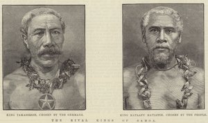 The Rival Kings of Samoa (gravering) af English School