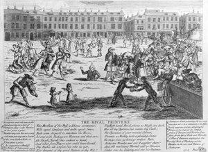 De rivaliserende printere, 1734 af English School
