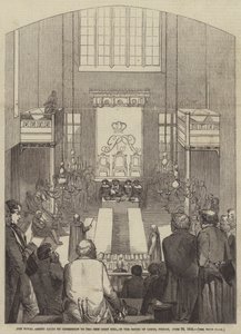 Den kongelige samtykke givet af Kommissionen til New Corn Bill, i House of Lords, fredag den 26. juni 1846 (gravering) af English School