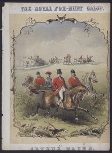 Den kongelige rævejagt Galop, af Arthur Mayne (farvelitografi) af English School