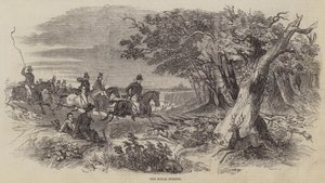 The Royal Hounds (gravering) af English School