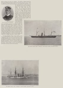 Royal Navy at Apia (gravering) af English School
